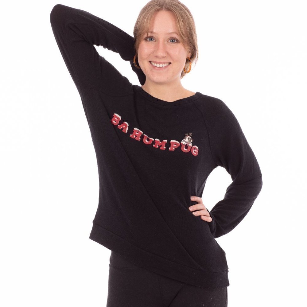 PJ Salvage Ba Humpug Top Pug Doggie Lover Sweatshirt buttery soft